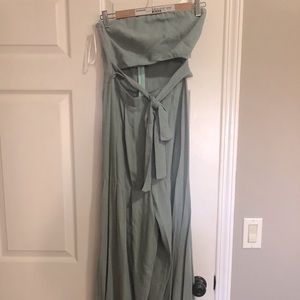 Tie front jumpsuit